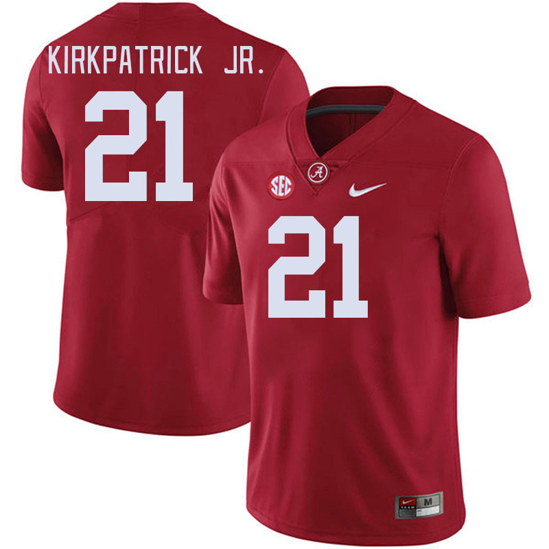 Men #21 Dre Kirkpatrick Jr. Alabama Crimson Tide College Football Jerseys Stitched-Crimson